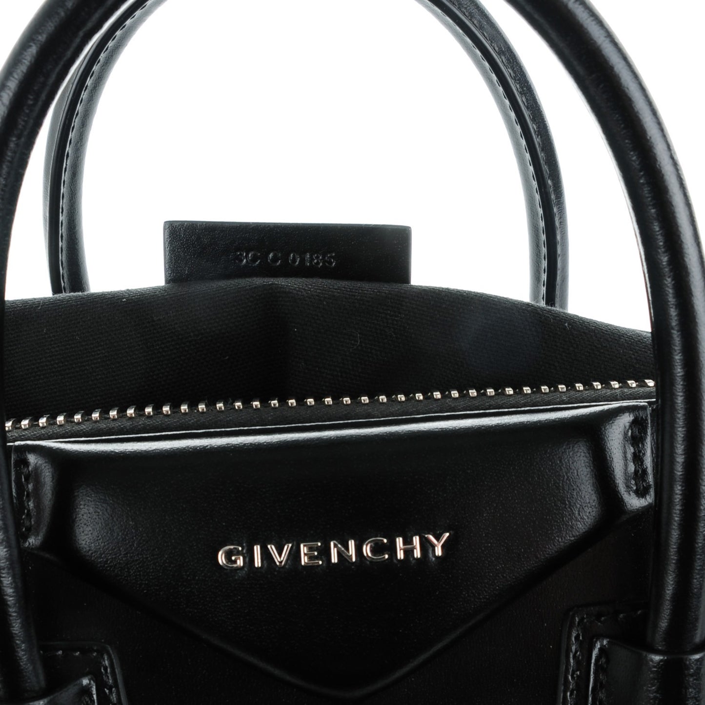 Shiny Lord Calfskin Small Antigona Black
