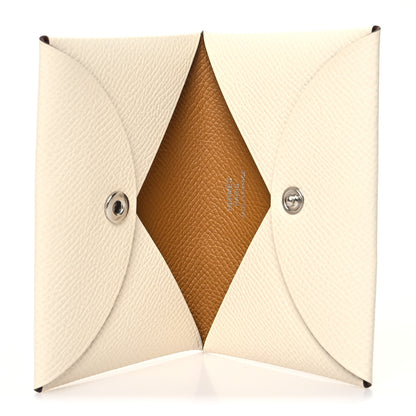 Hermes Epsom Verso Calvi Card Case Nata Sesame 5 of 12