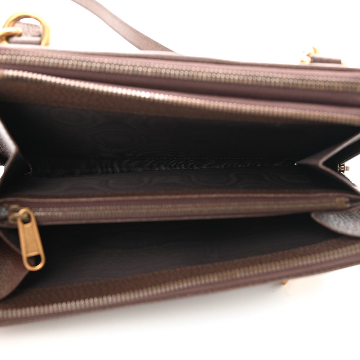 GG Supreme Monogram Web Ophidia Double Zip Shoulder Bag Beige New Acero