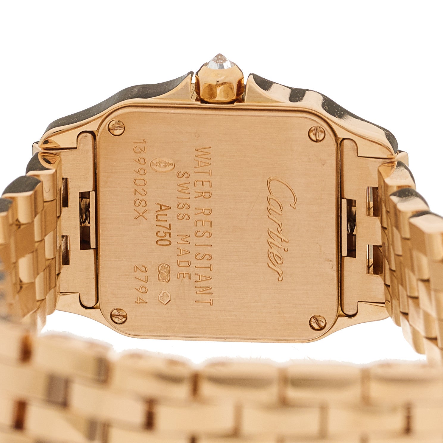 Cartier 18K Pink Gold Diamond Bezel 20mm Santos Demoiselle Quartz Watch 8 of 10
