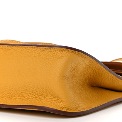 Hermes Taurillon Clemence Halzan 31 Jaune Ambre 10 of 10