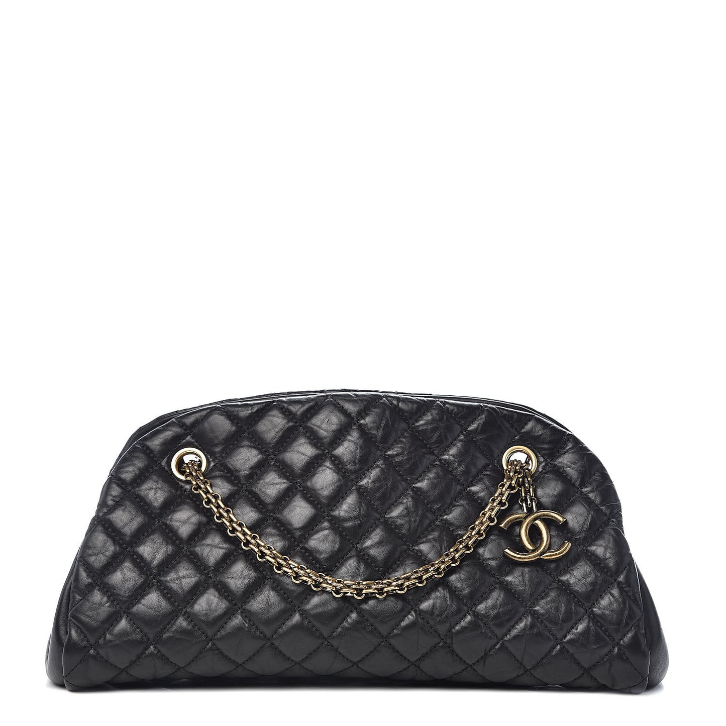Aged Calfskin Medium Just Mademoiselle Black