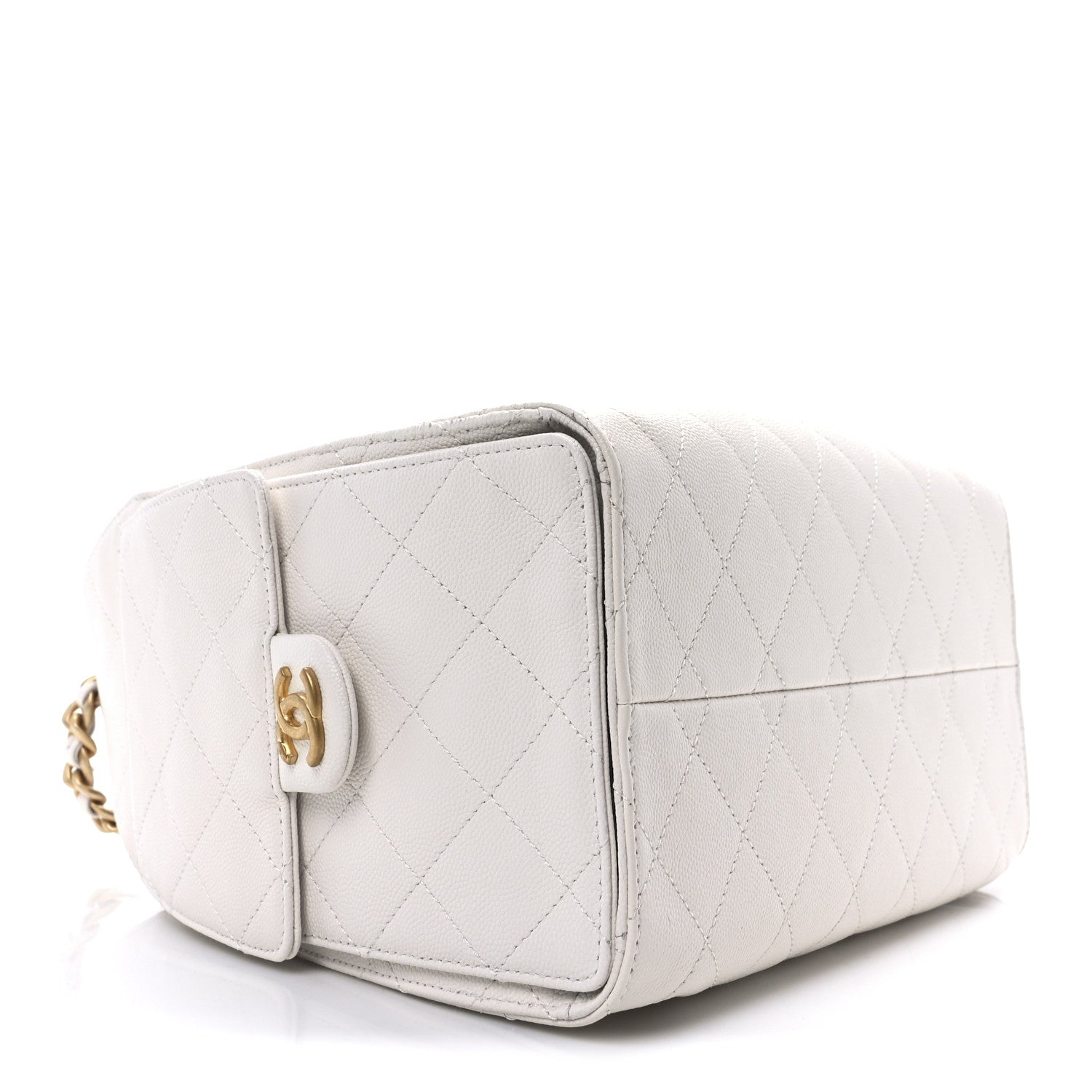 Chanel Caviar Quilted Small Chanel 25 Handbag White 4 of 10