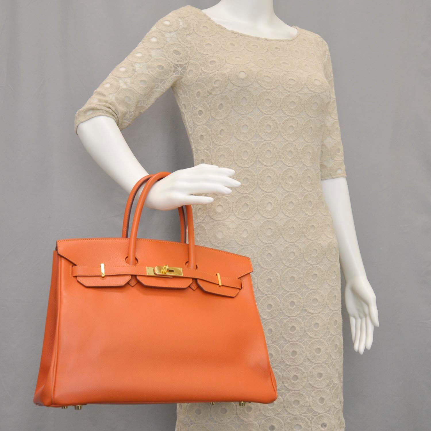 Hermes Epsom Birkin 35 Orange 2 of 10