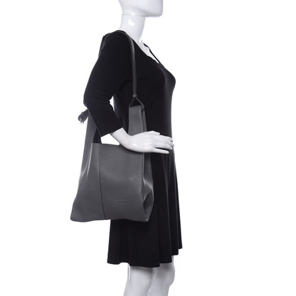 Mulberry Calfskin Heavy Grain Oversized Portobello Tote Charcoal 2 of 10