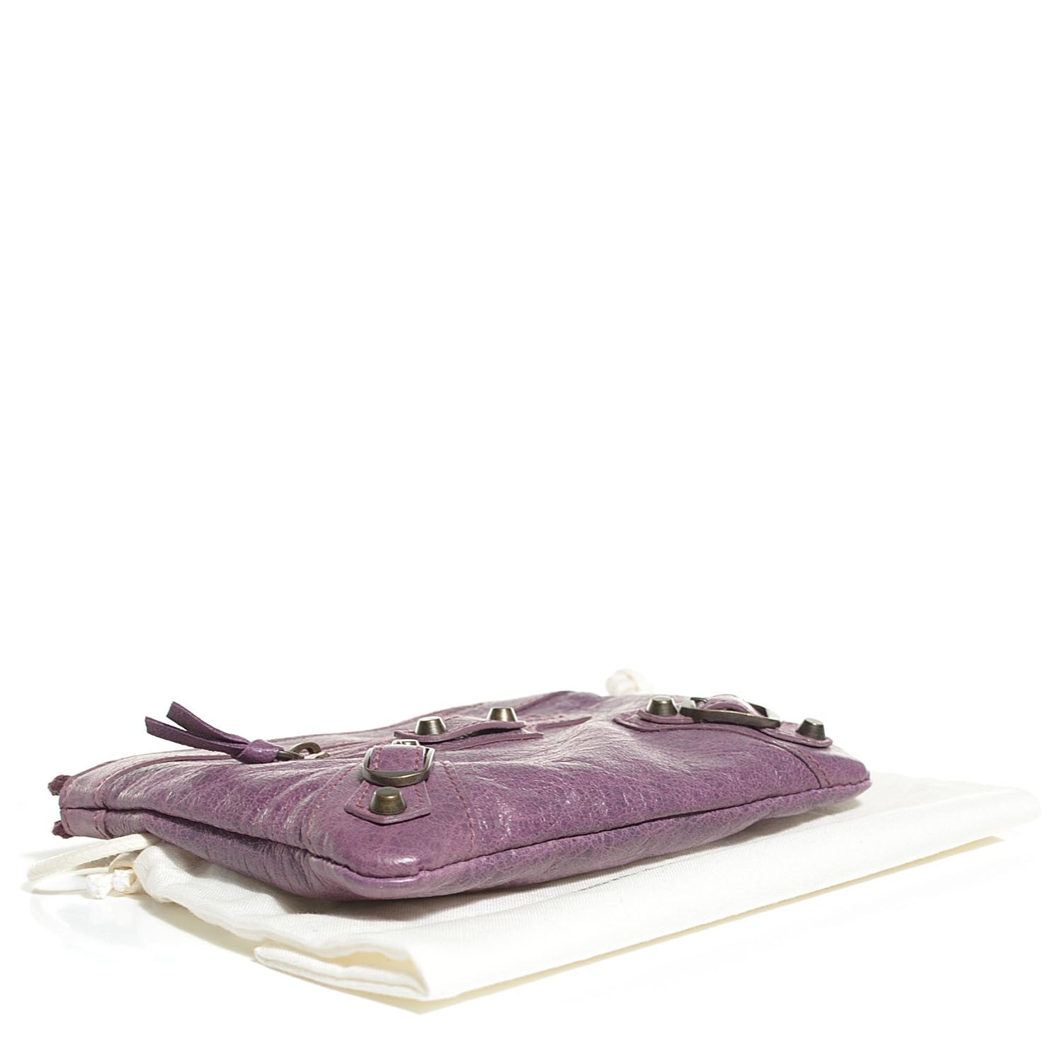 Balenciaga Agneau Classic Hardware M Porte-Monnaie Coin Purse Murier 4 of 10