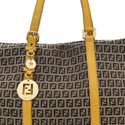 Fendi Zucchino Charm Large Shopper Tote Yellow 8 of 18
