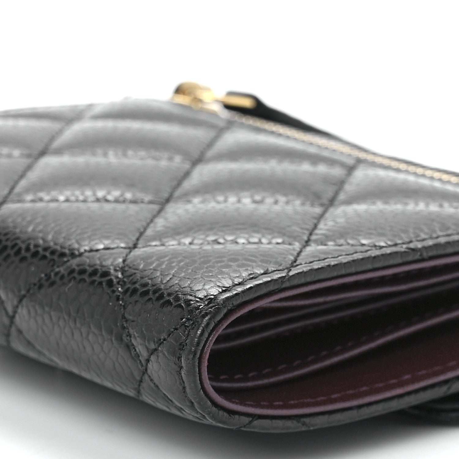 Chanel Caviar Quilted Compact Flap Wallet Black 14 of 15