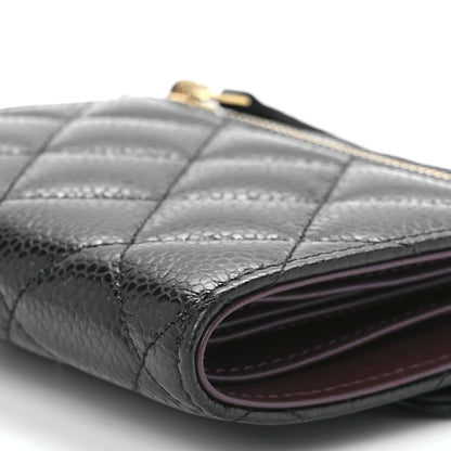 Chanel Caviar Quilted Compact Flap Wallet Black 14 of 15