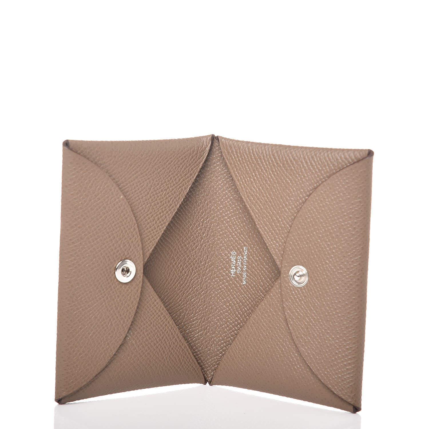 Hermes Epsom Calvi Card Case Etoupe 5 of 8