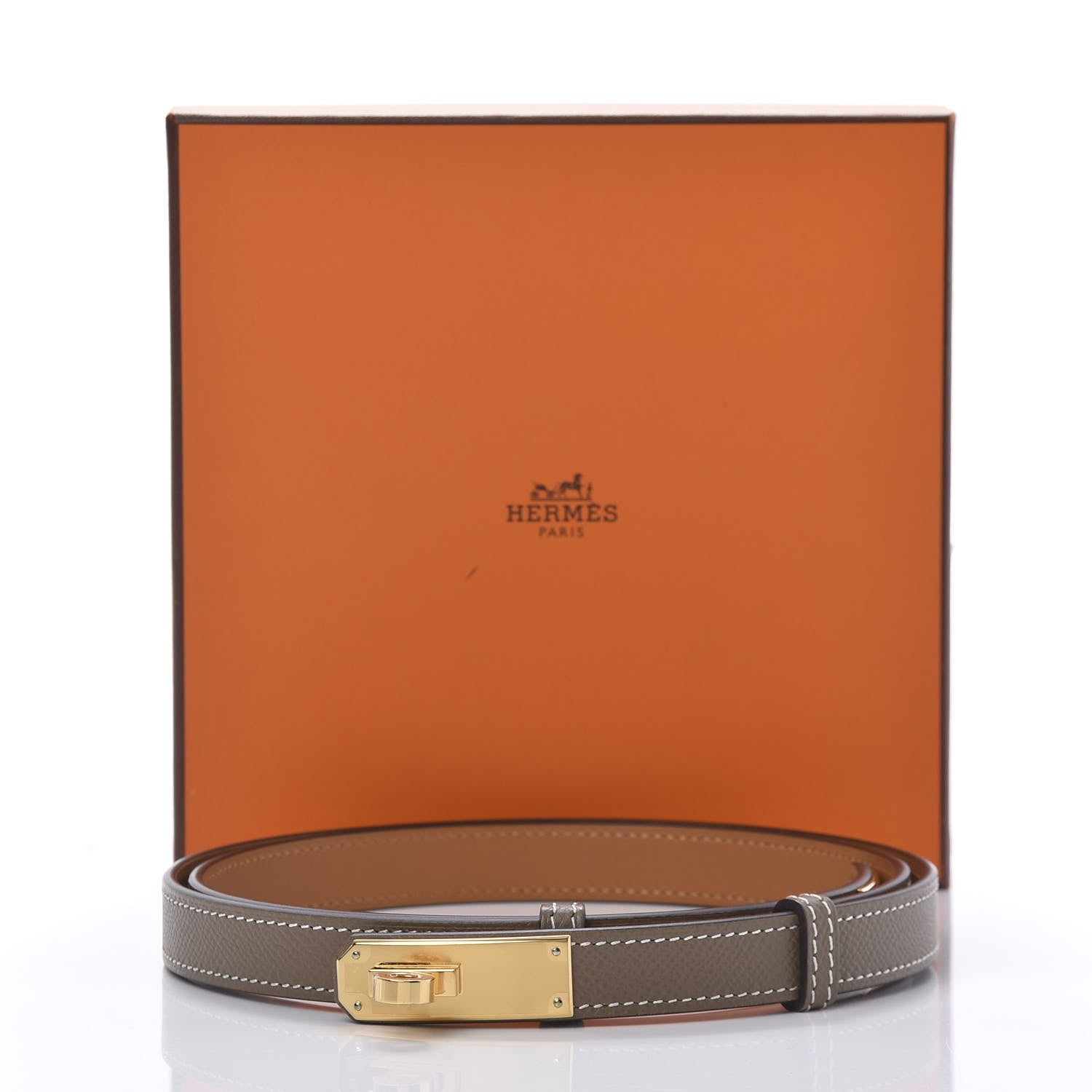 Hermes Epsom Kelly Belt Etoupe 5 of 5
