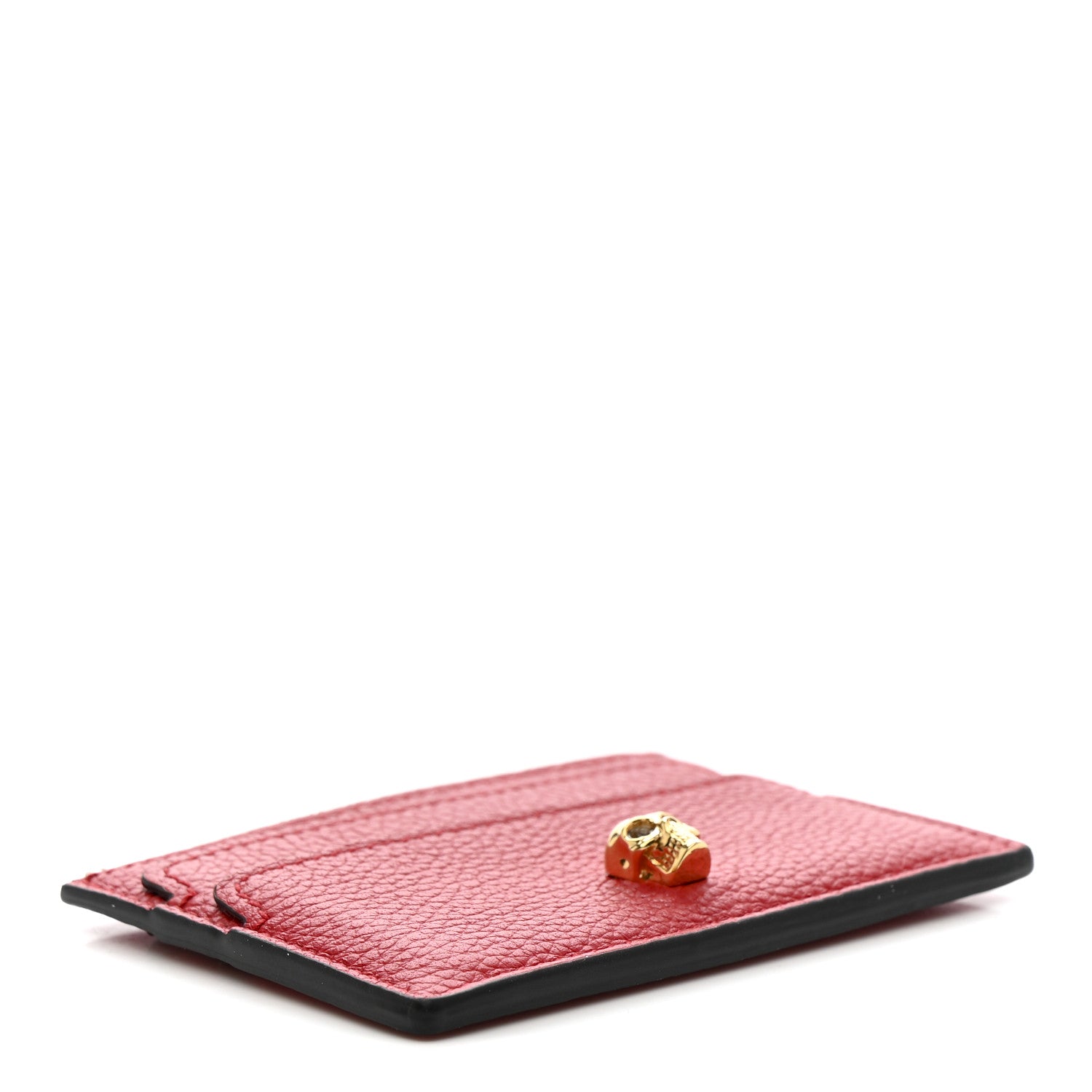 Alexander McQueen Calfskin Skull Card Holder Scarlet Red 4 of 8