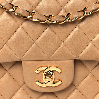 Chanel Lambskin Quilted Medium Double Flap Beige 7 of 12