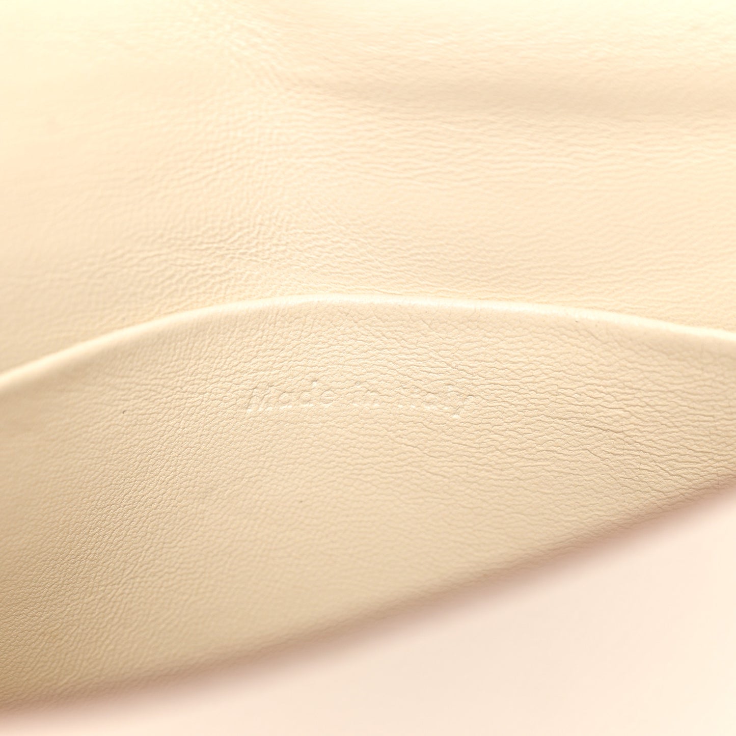 Grained Calfskin Small Trotteur White