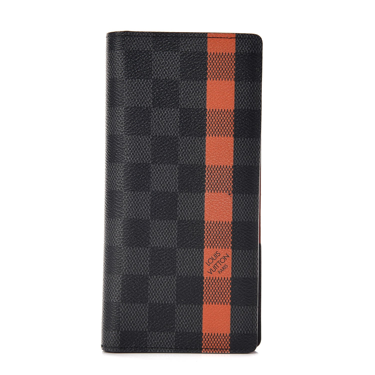 Louis Vuitton Damier Graphite Stripe Brazza Wallet Orange 1 of 10