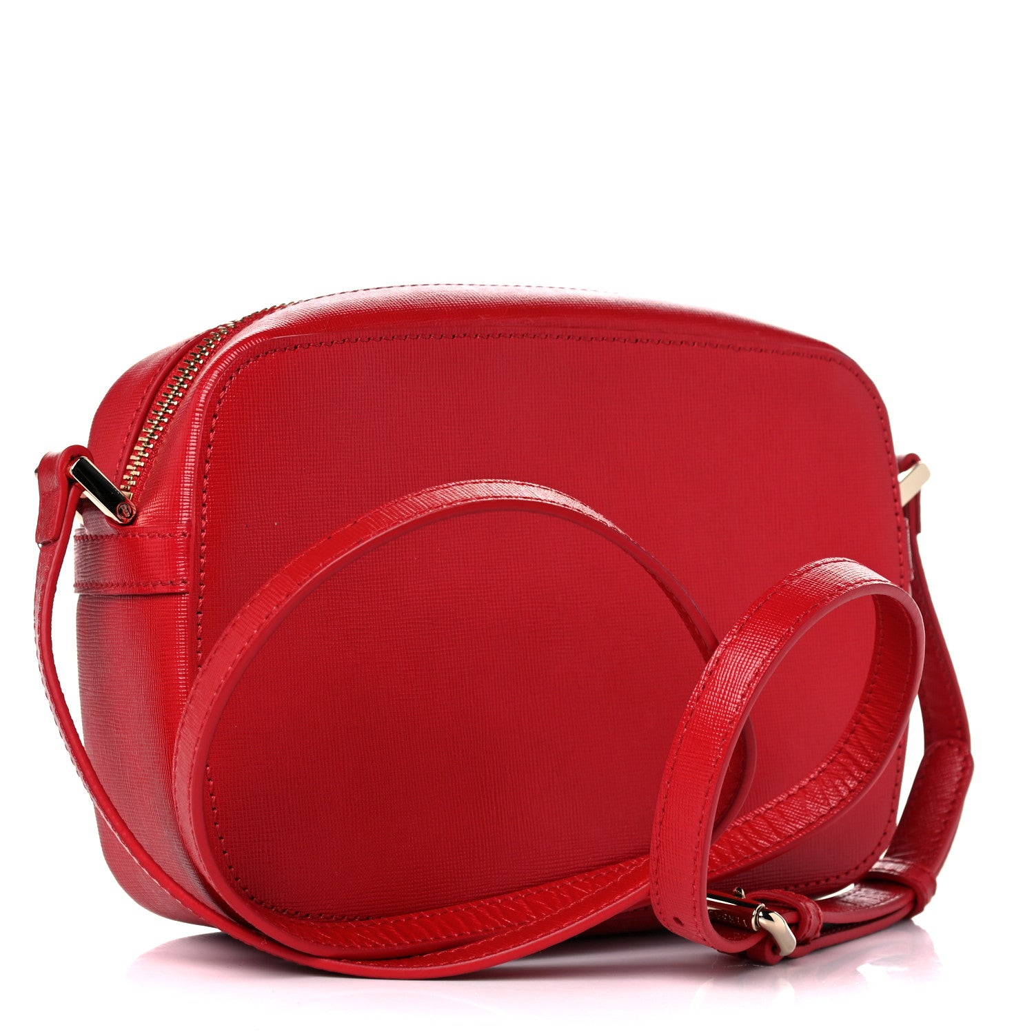 Versace Grained Calfskin Palazzo Camera Bag Red 3 of 10