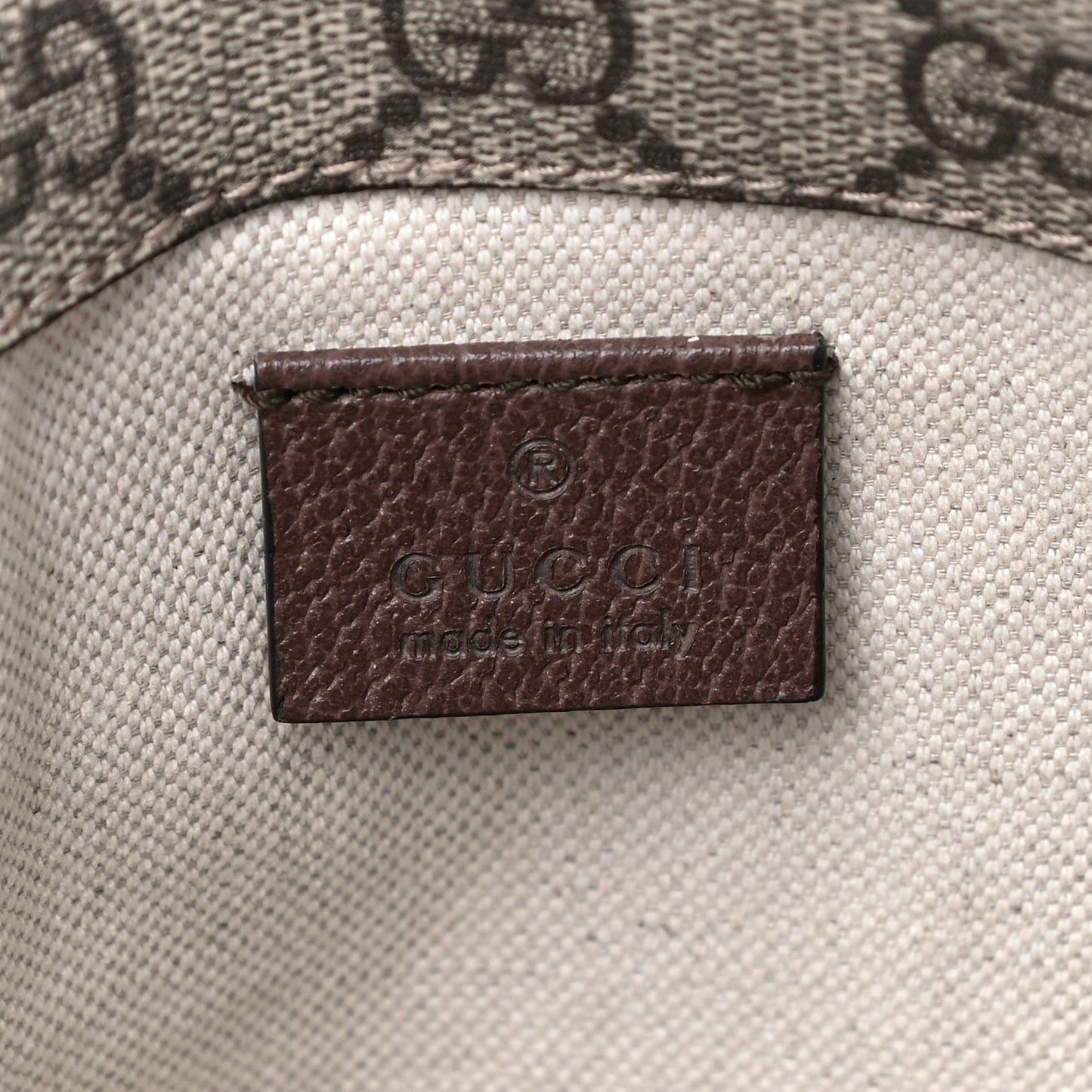 GG Supreme Monogram Neo Vintage Web Belt Bag Brown