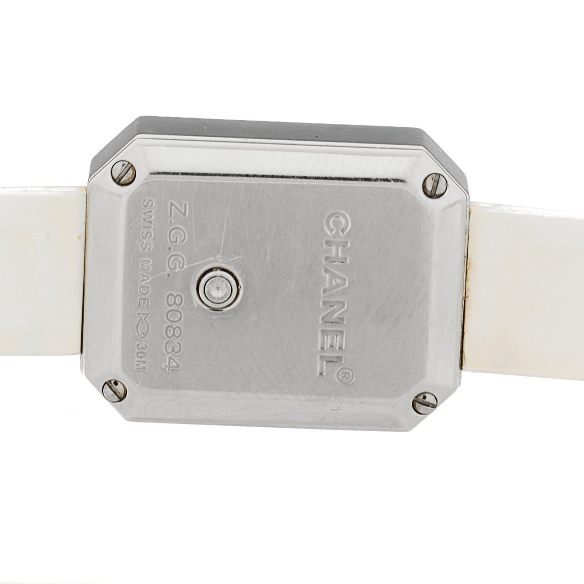 Chanel Stainless Steel Rubber Diamond Bezel Mother of Pearl 16mm Premiere Quartz Watch 4 of 4
