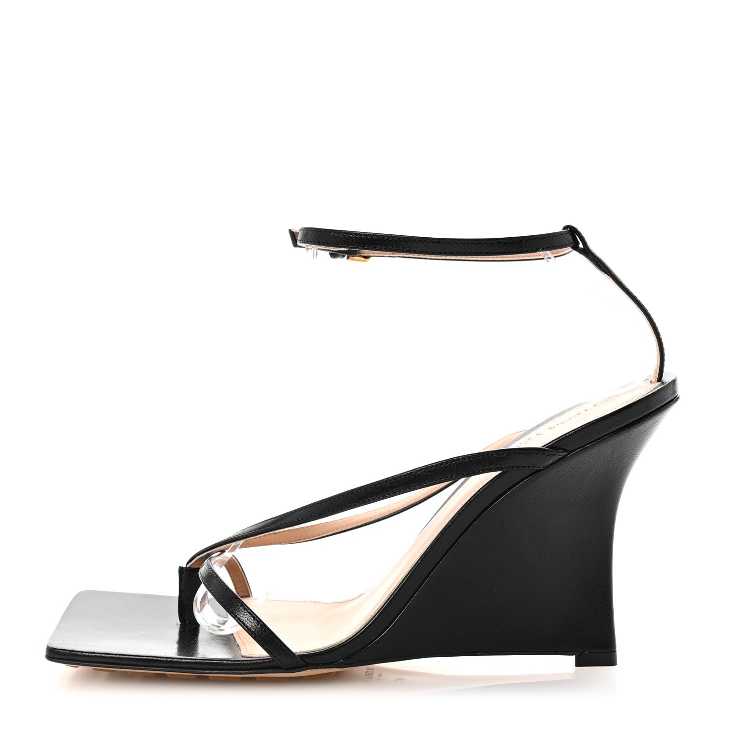Bottega Veneta Lambskin Stretch Multi Strap 90mm Sandals 40 Black 1 of 8