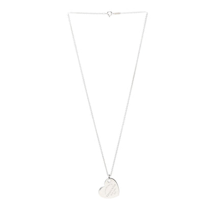 Tiffany Sterling Silver Return To Double Heart Necklace 3 of 7