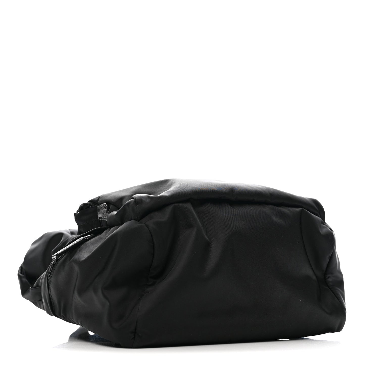 Re-Nylon Saffiano Zip Backpack Black