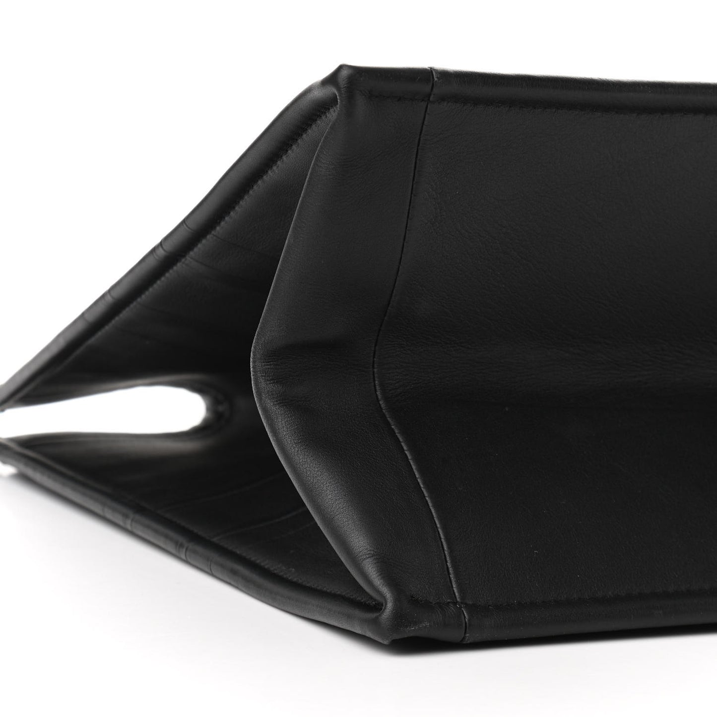 Calfskin Embossed Large Book Tote Black