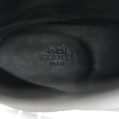 Hermes Suede Goatskin Quilted Fuji Boots 40 Black 7 of 10