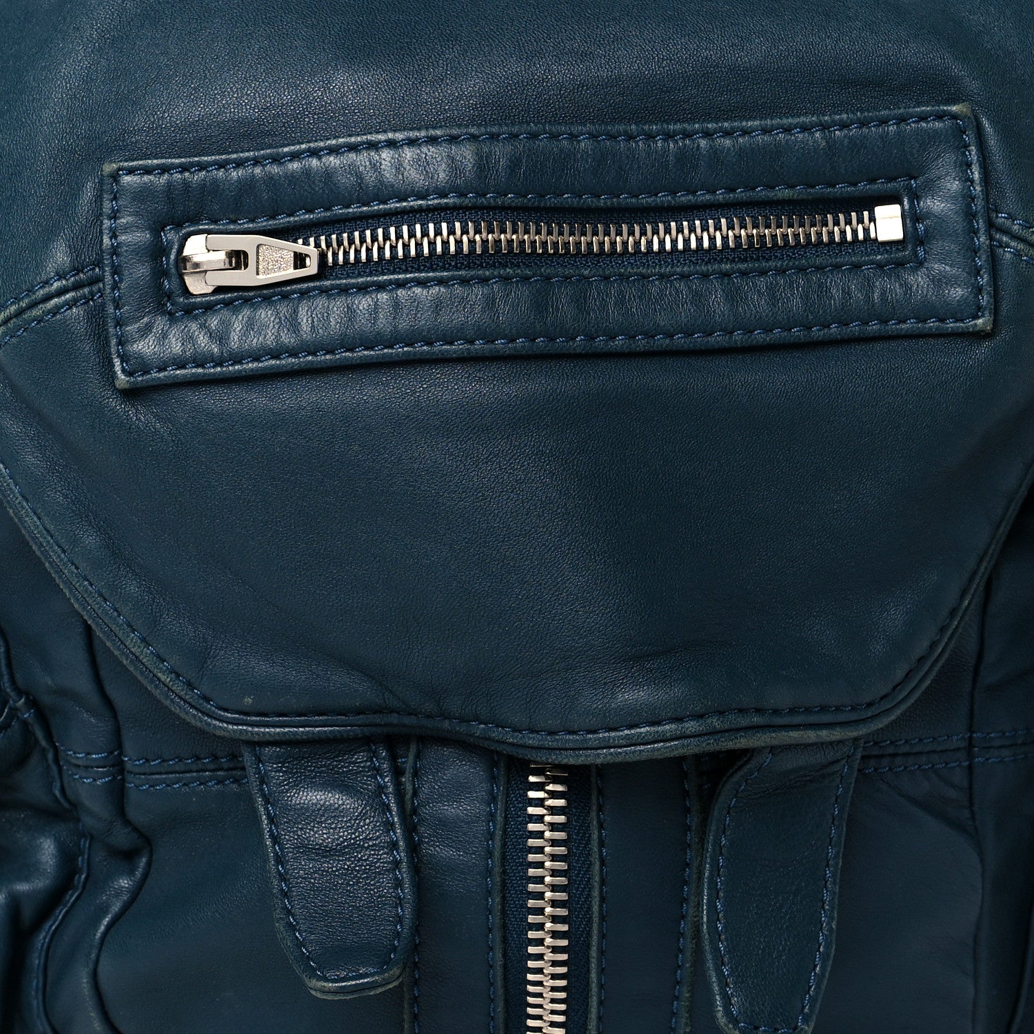 Alexander Wang Lambskin Mini Marti Backpack Petrol Rhodium Hardware 9 of 19