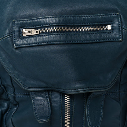 Alexander Wang Lambskin Mini Marti Backpack Petrol Rhodium Hardware 9 of 19