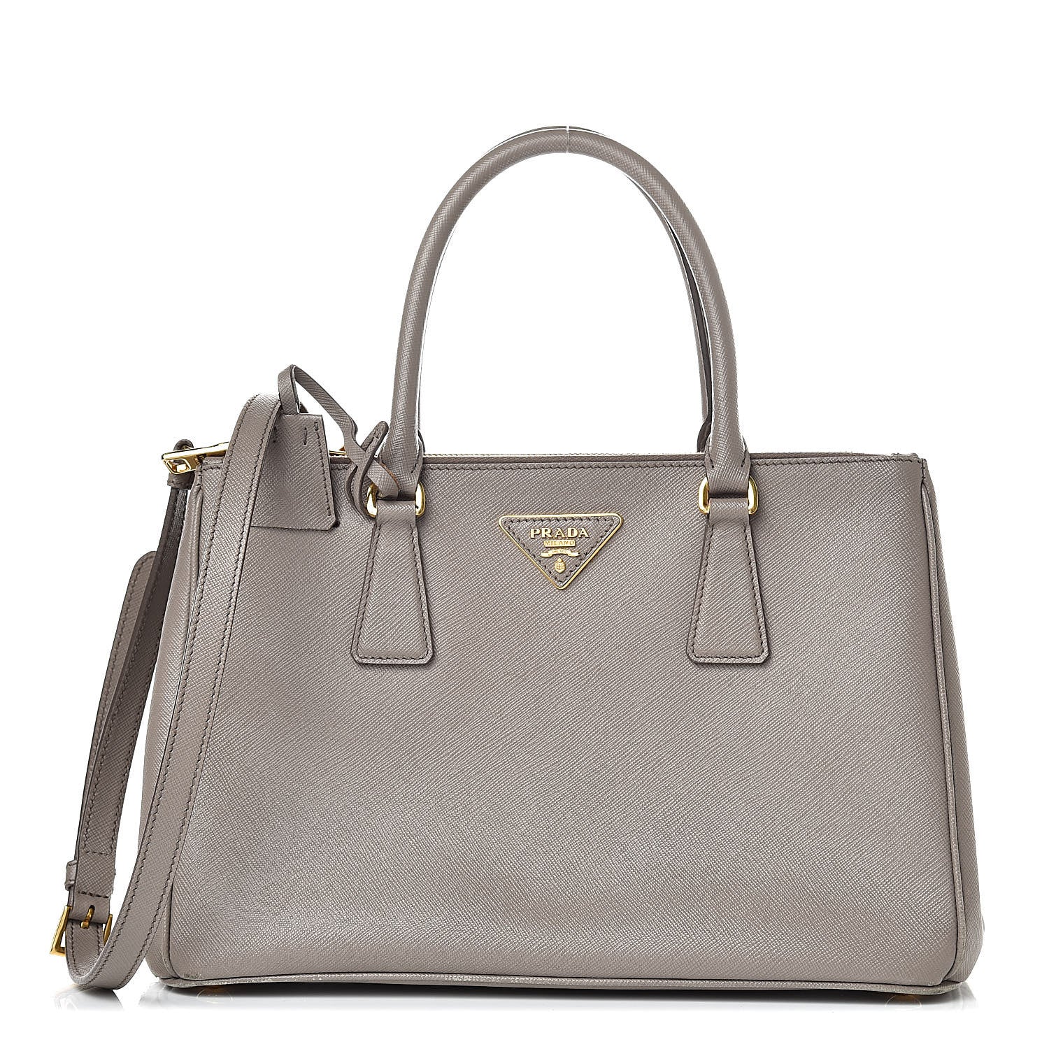 Prada Saffiano Small Galleria Double Zip Tote Argilla 1 of 22