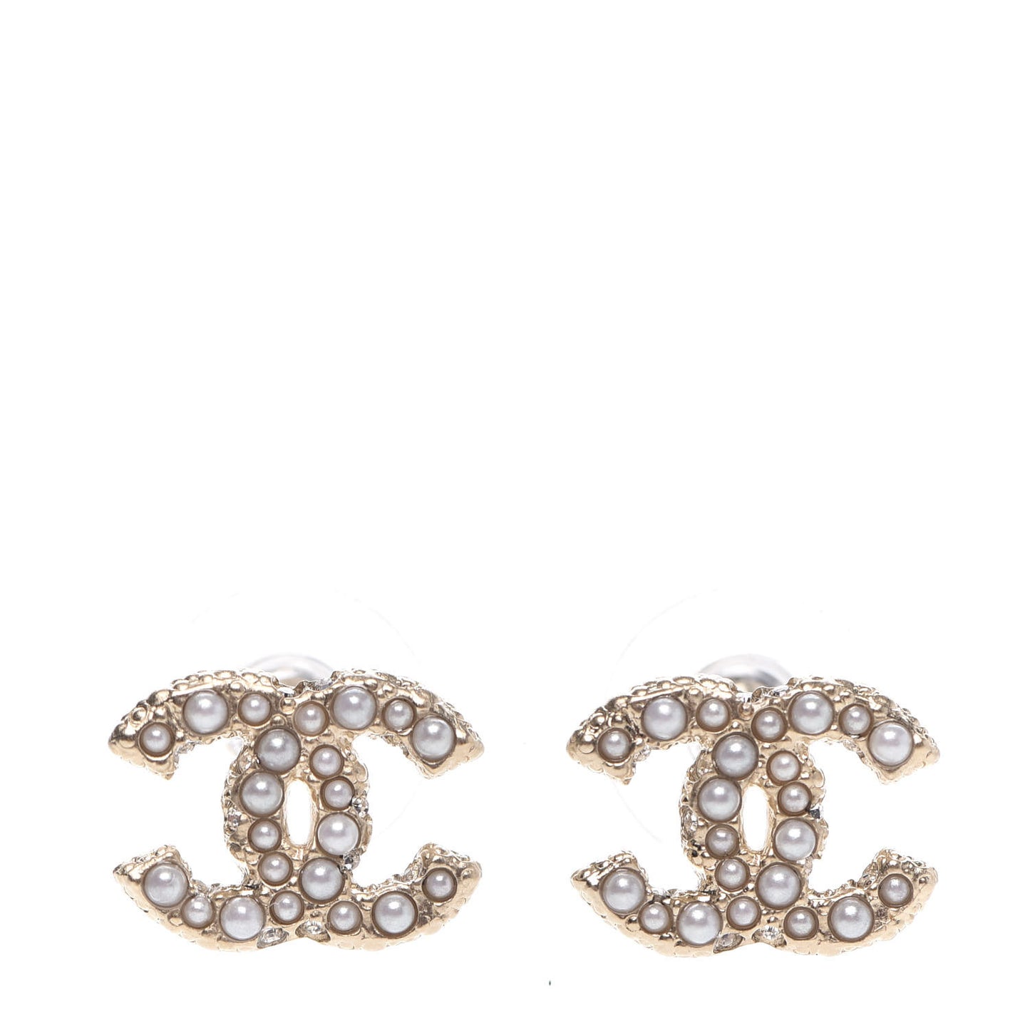 Pearl CC Earrings Light Gold