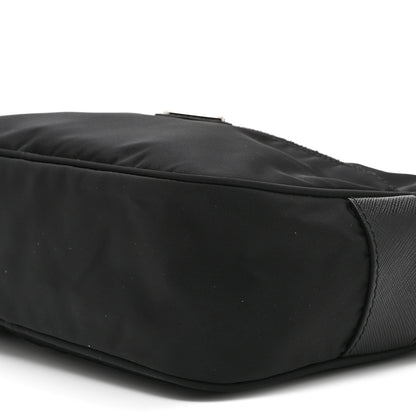 Prada Re-Nylon Vela Saffiano Pocket Double Zip Shoulder Bag Black 10 of 10