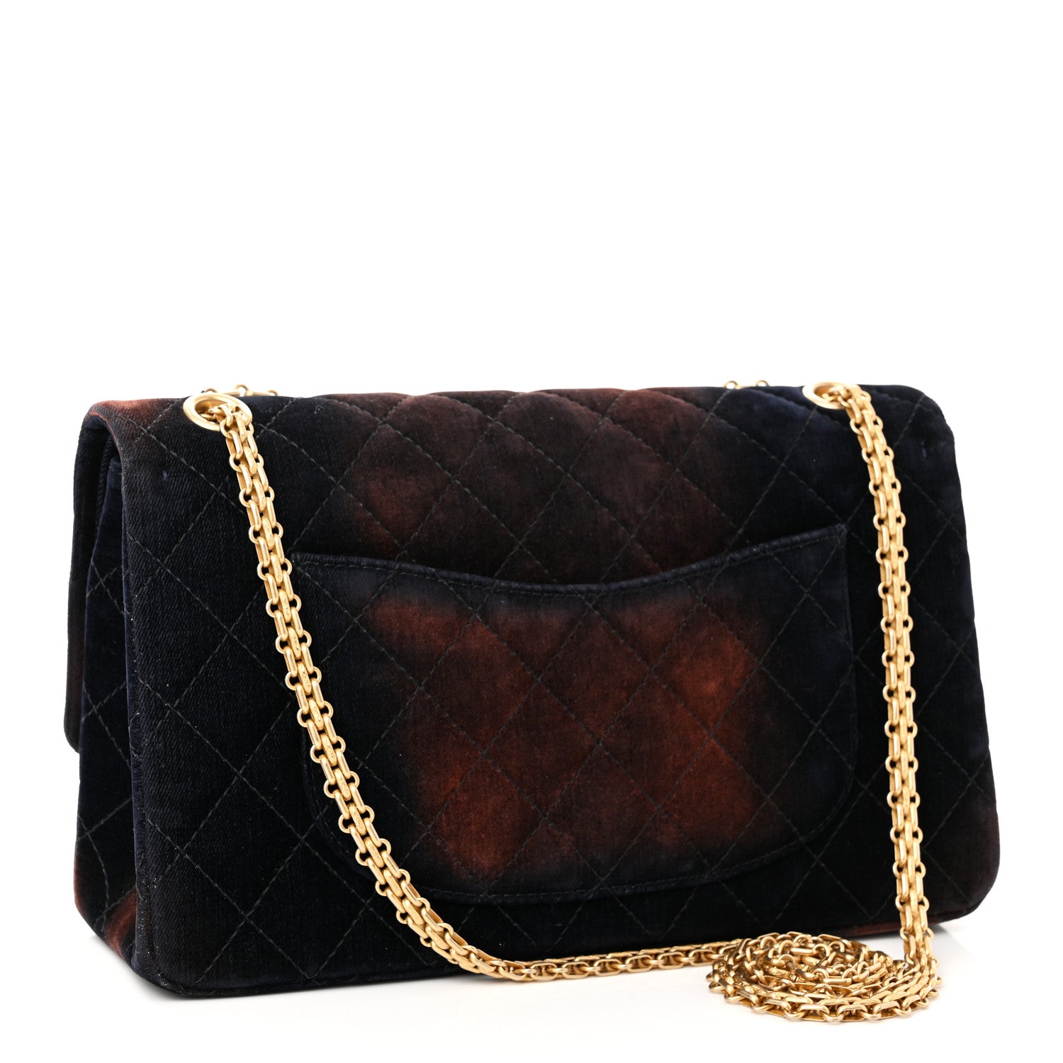 Chanel Ombre Velvet Quilted 2.55 Reissue 225 Flap Navy 3 of 10