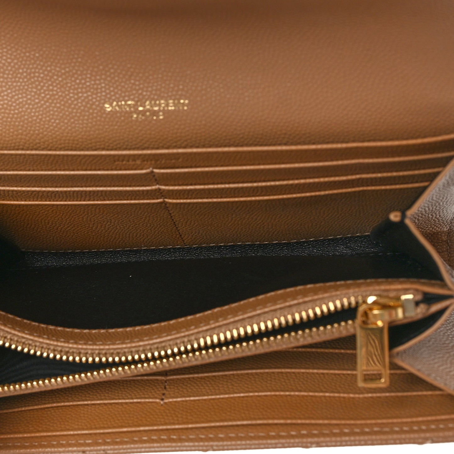 Grain De Poudre Matelasse Chevron Monogram Flap Wallet Cork
