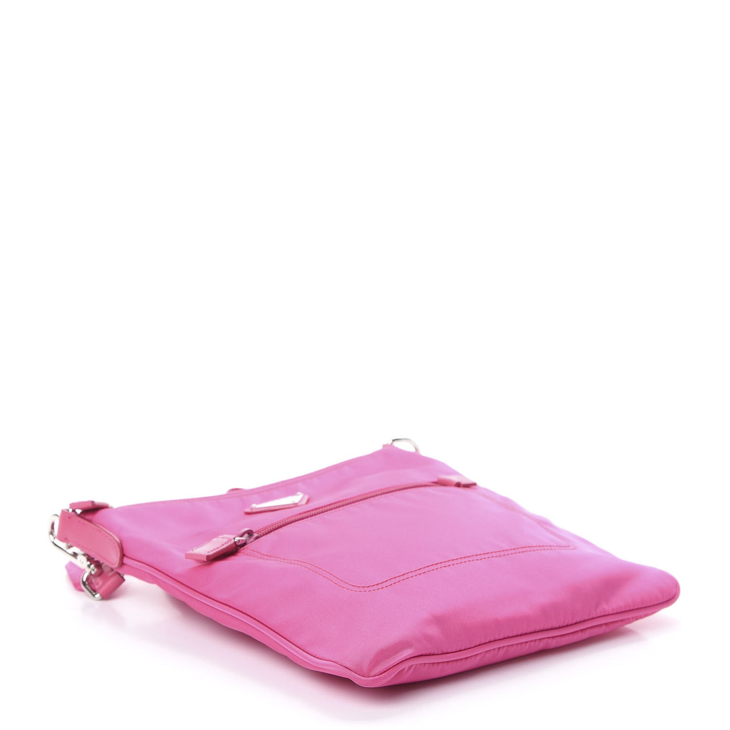 Nylon Vela Flat Messenger Bag Fuxia