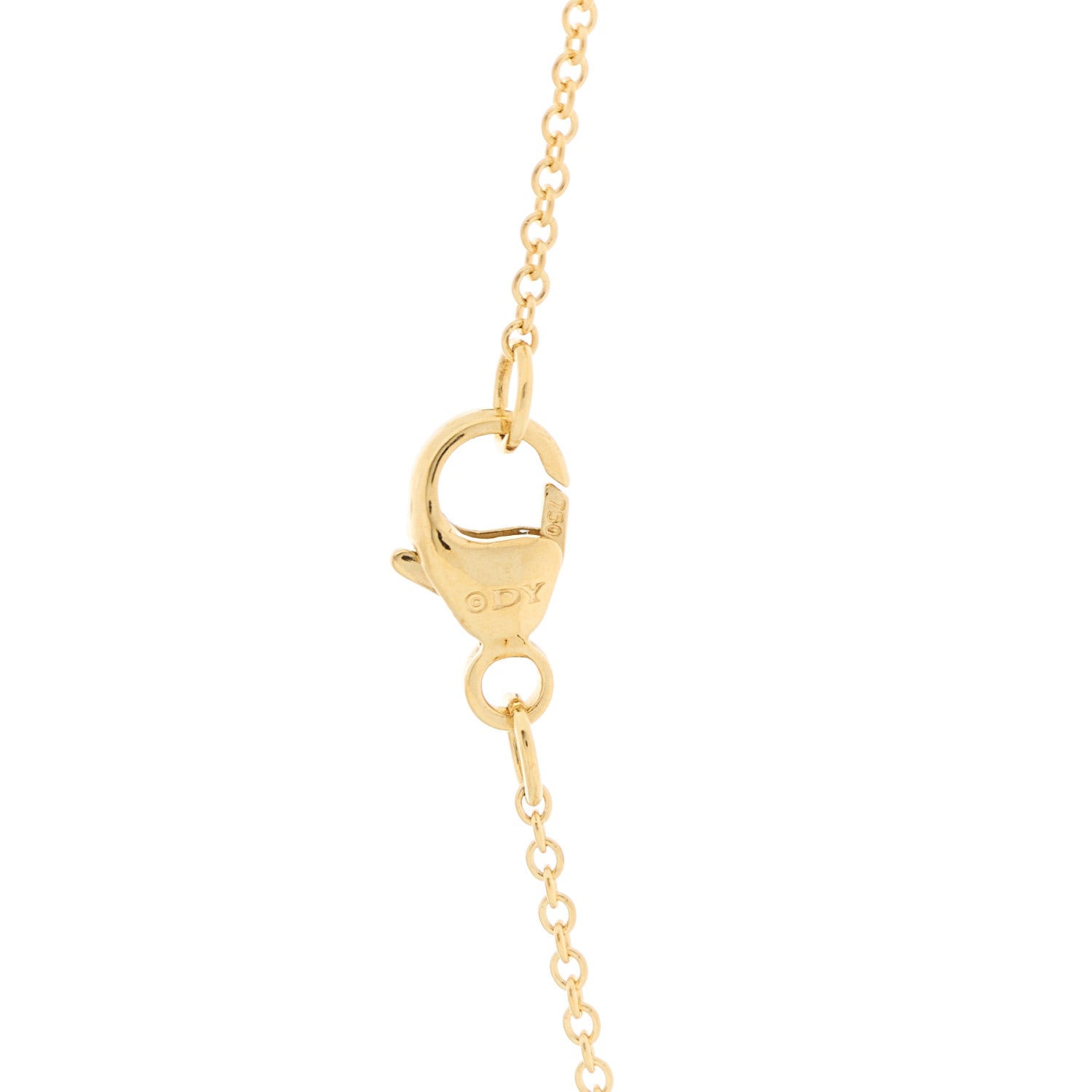 David Yurman 18K Yellow Gold Diamond Citrine 7mm Petite Chatelaine Pendant Necklace 5 of 5