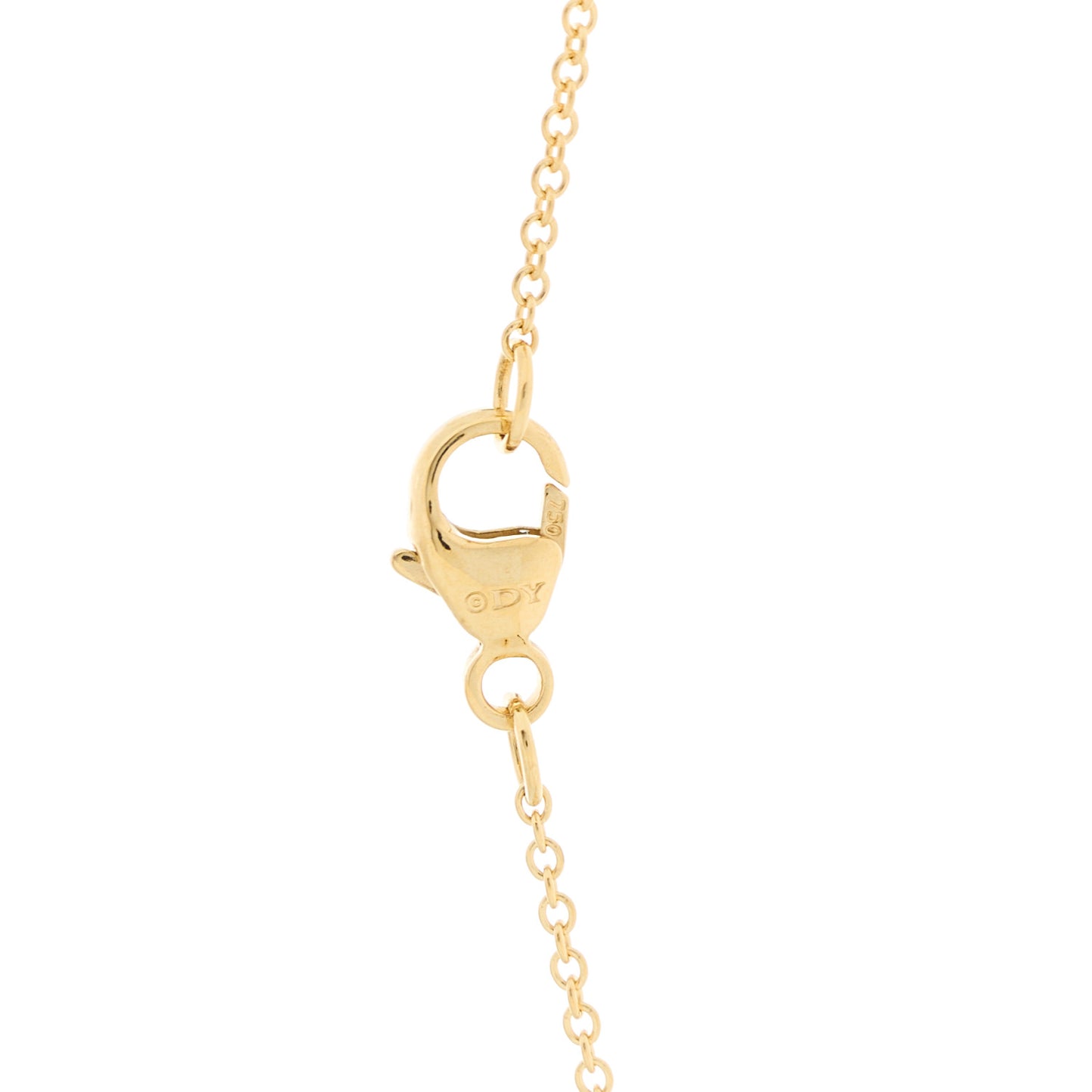 18K Yellow Gold Diamond Citrine 7mm Petite Chatelaine Pendant Necklace