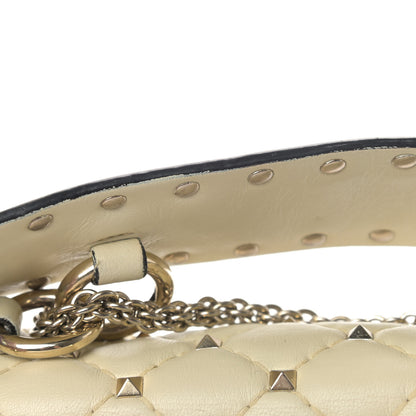 Valentino Garavani Nappa Small Rockstud Spike Shoulder Bag Light Ivory 7 of 9