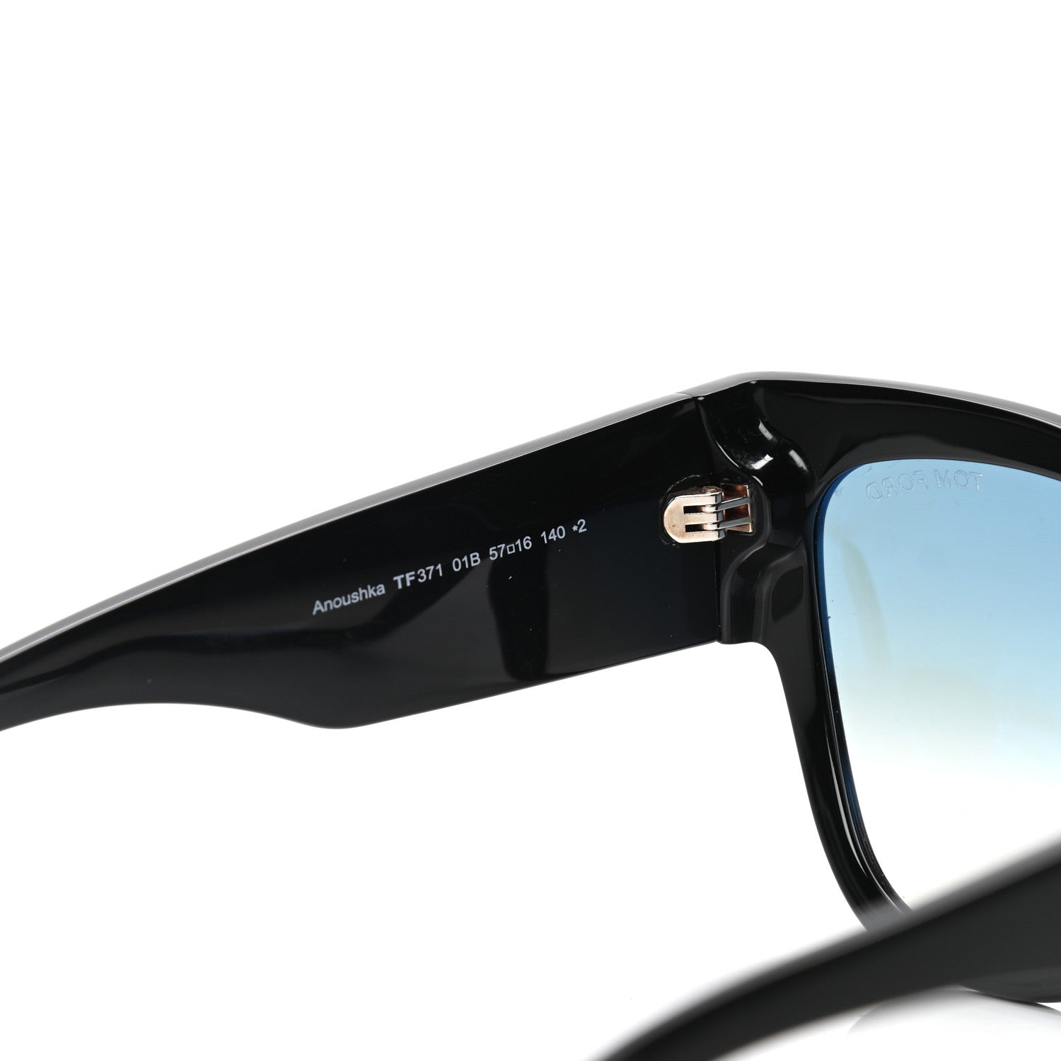 Tom Ford Acetate Anoushka Cat Eye Sunglasses TF371 Black 6 of 6