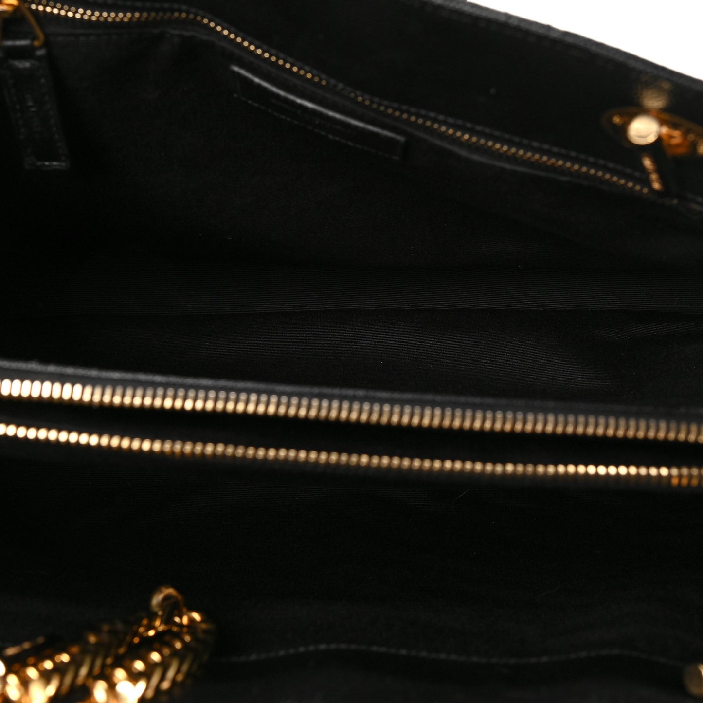 Grain De Poudre Matelasse Chevron Monogram Shopping Bag Black