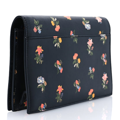 Saint Laurent Calfskin Prairie Flower Printed Classic Monogram Kate Clutch Black Multicolor 3 of 9