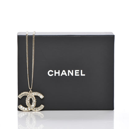 Chanel Baguette Crystal CC Necklace Light Gold 6 of 6