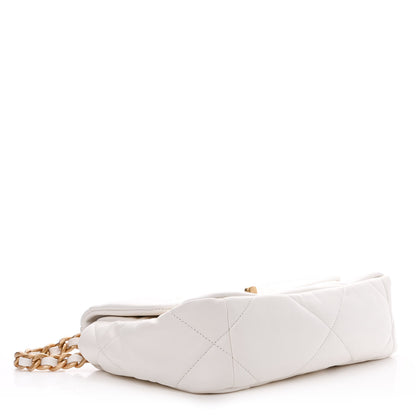 Chanel Lambskin Quilted Medium Chanel 19 Flap White 4 of 10