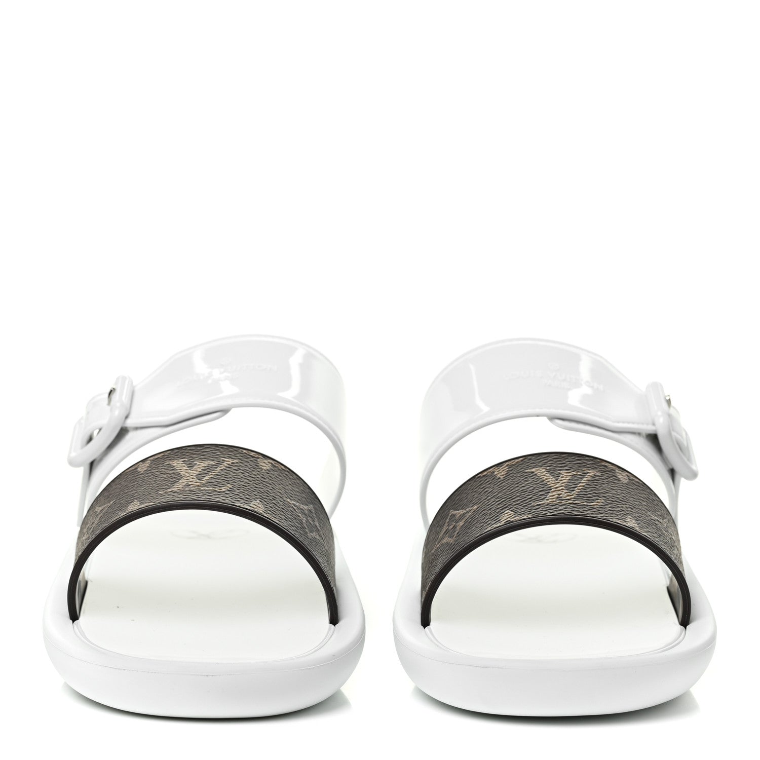 Louis Vuitton Monogram Sunbath Flat Mule Sandals 39 White 2 of 13
