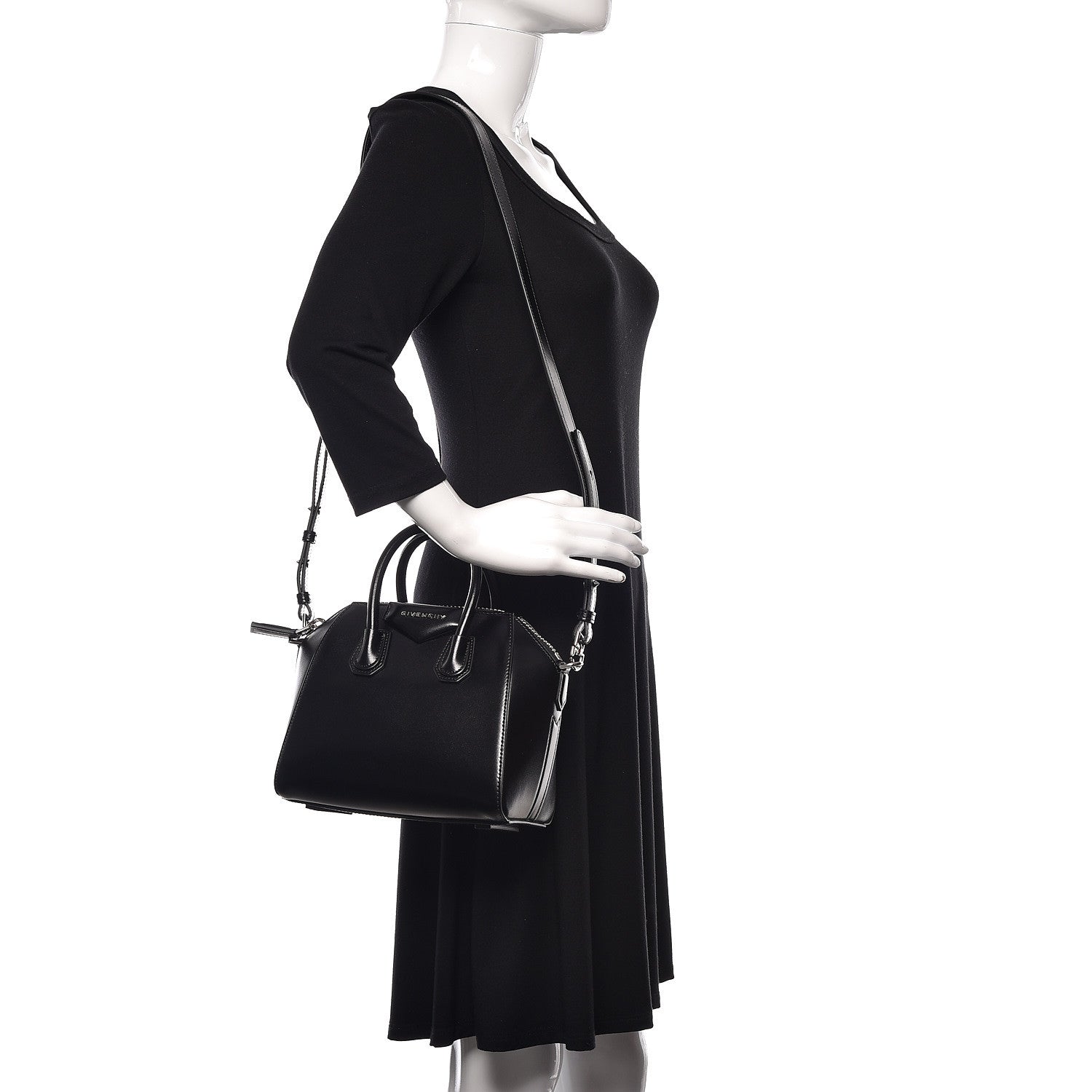 Givenchy Shiny Lord Calfskin Mini Antigona Black 2 of 10