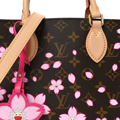 Louis Vuitton LV X TM Monogram Cherry Blossom Onthego PM Sakura Brown 7 of 9