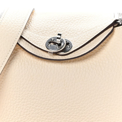 Hermes Taurillon Clemence Mini Lindy 20 Craie 8 of 12