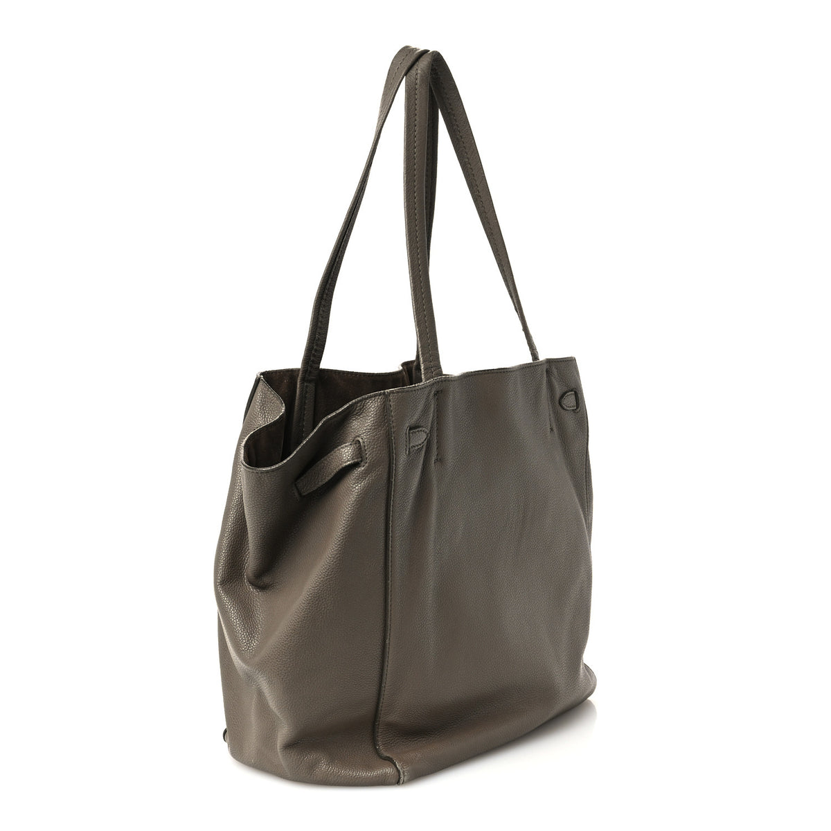 Soft Grained Calfskin Small Belt Cabas Phantom Taupe