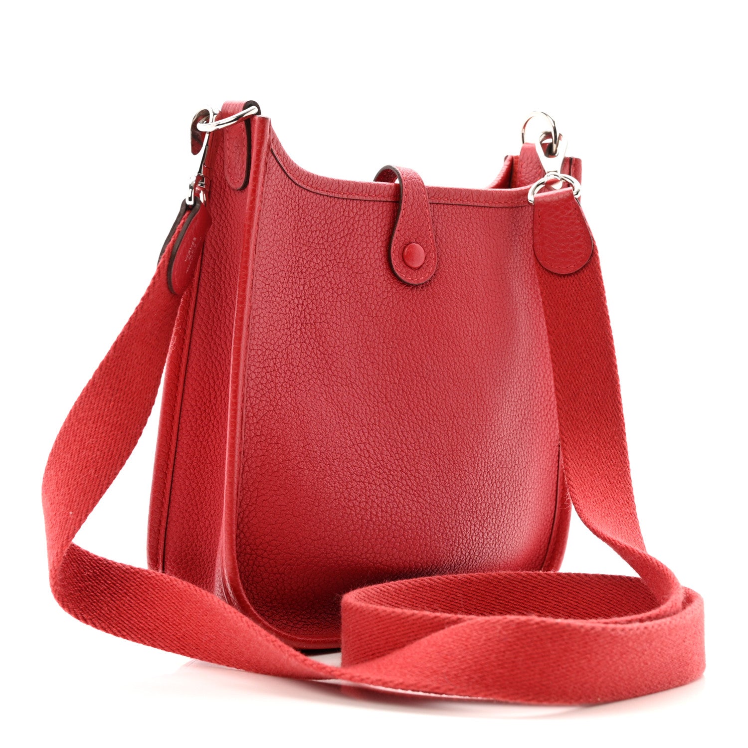 Hermes Taurillon Clemence Evelyne TPM Rouge De Coeur 3 of 11