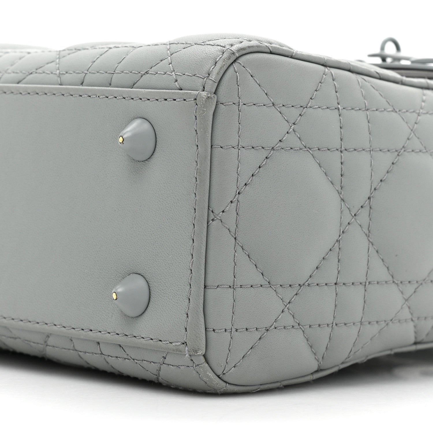 Christian Dior Ultra Matte Calfskin Cannage Small My ABCDior Lady Dior Gray 8 of 17